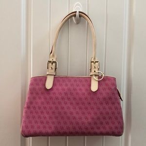 Dooney & Bourke handbag purse tote with wristlet pink and tan